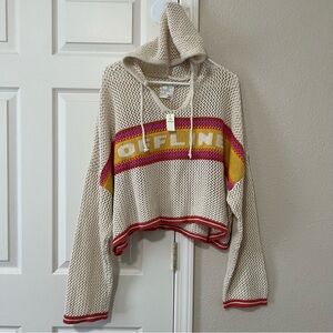 Aerie Offline Hooded Knit Crop Top - XXL